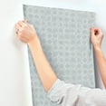 thumbnail image 5 of Chesapeake Button Block Blue Geometric Wallpaper, 20.5-in by 33-ft, 5 of 5