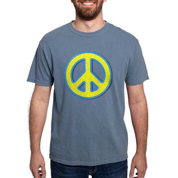 CafePress - Ukraine Flag Ukrainian Pride Peace Symbol T Shirt - Mens Comfort Colors Shirt