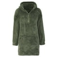 thumbnail image 4 of Liquidation d'Hiver!Robe d'Été Fluide, Robe à Capuche Décontractée pour Femme à Manches Longues avec Poche, Chandail à Capuchon, Robe Chandail, Robe Unie Vert Armée m, 4 of 7