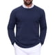 thumbnail image 5 of SUÉTER PULLOVER DE PUNTO TEXTURIZADO EN ESPIRAL PARA HOMBRES DE AJUSTE DELGADO CON CUELLO REDONDO Y MANGA LARGA TALLA S AZUL MARINO, 5 of 6
