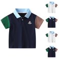 thumbnail image 4 of LIaqionyy Summer Shirts for Boys Girls Casual Short Sleeve Lapel Comfy Cotton T-Shirts Kids Cute Clothes, 4 of 4