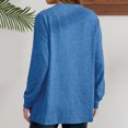 thumbnail image 4 of Lixiuxyad Womens Cardigans Women's Cardigan Soft Lightweight Knit Sweater Open Front Long Sleeve Comfortable Casual Loose Fit Cozy Wrap Cover Up For Daily Wear,Blue, 4 of 5