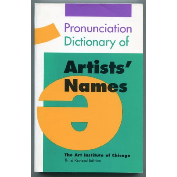 Pre-Owned Pronunciation Dic Artist Names Paperback