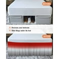 thumbnail image 7 of Abstract Bed Skirt Red Grey Gradient Modern Art Bed Skirts King Size 16 Inch Drop, Wrap Around Dust Ruffle&nbsp;Bedskirt with Adjustable Elastic Belt for Queen Size Beds, 7 of 7