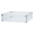 thumbnail image 2 of Shine Company Outdoor Garden Patio Firepit Table Sevilla Merida Square 21.5" Glass Wind Guard, 2 of 5