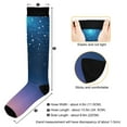 thumbnail image 3 of joogoo Starry Blue Gradient Stars Socks Women Men Knee High Sock, 3 of 8