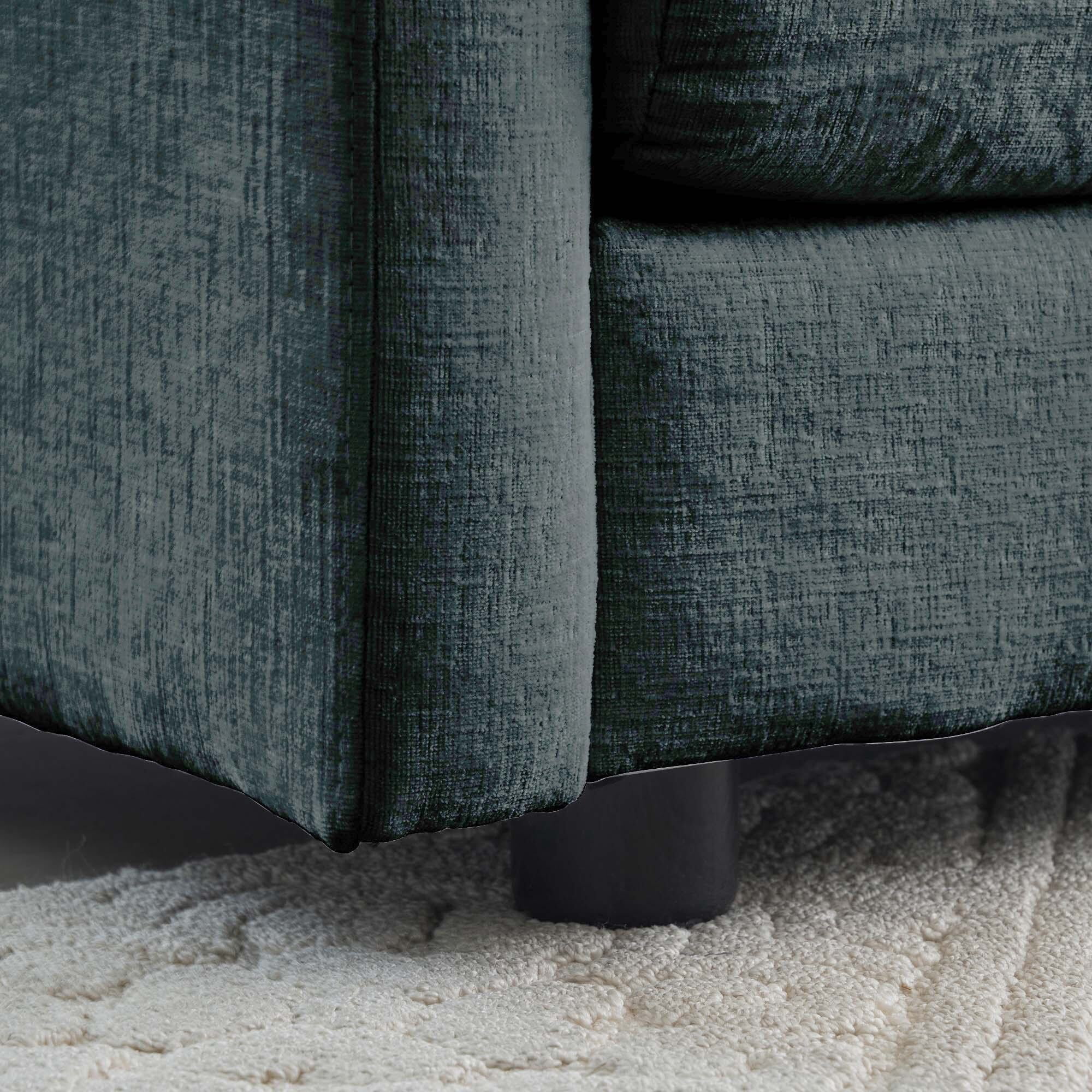 Ottomans With Storage Chenille Fabric Ottomans Footrest to Combine with 2 Seater Sofa, 3 Seater Sofa and 4 Seater Sofa, Grey Chenille,Large Ottomans