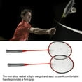 thumbnail image 3 of Raquette de Badminton, Raquette de Badminton Légère et Robuste pour Randonnée Rouge, 3 of 7