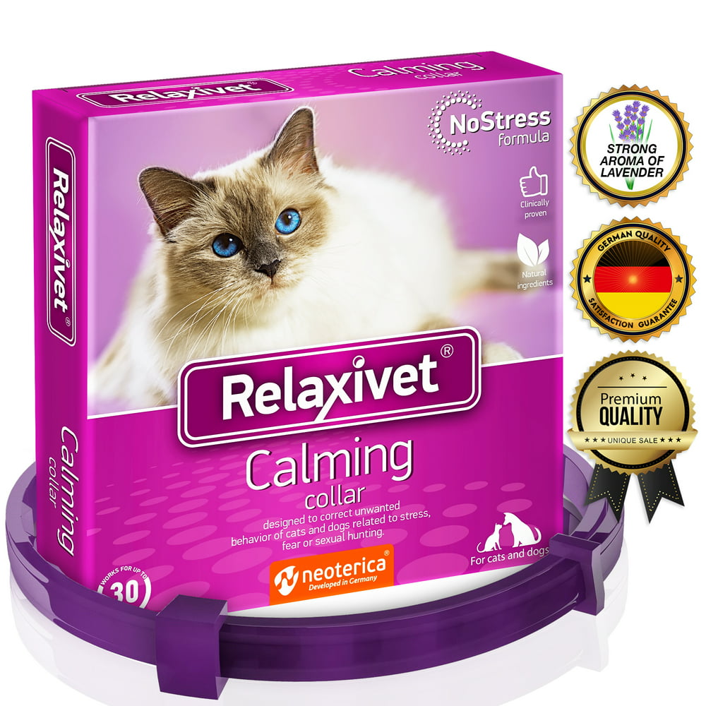 Relaxivet Calming Pheromone Collar For Cats and Small Dogs Reduces