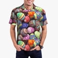 thumbnail image 2 of Balery Easter Eggs1 Printed Men’s Short Sleeve Polo Shirt, Midweight Men's Shirt,Golf Polo shirts -X-Large, 2 of 8