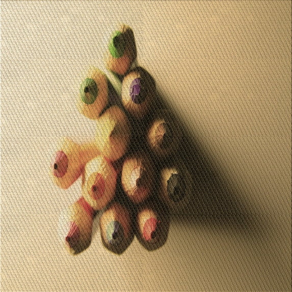 Ahgly Company Indoor Square Patterned Saddle Brown Area Rugs, 4' Square