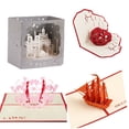 thumbnail image 2 of 3D Greeting Cards 4 PK Pop Up Card For Anniversary, Birthday, Valentine, Wedding, Congratulations Cards, 2 of 8