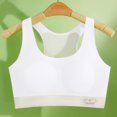 thumbnail image 4 of Babcutegg Teen Girls Bra Soild Pattern Breathable and Comfortable Sports Bra Girls Underwear White Size L, 4 of 9