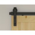 thumbnail image 4 of Würth 6ft (72 Inch) Barn Door Hardware Kit, Flat-Tip Design Matte Black Steel, Single-Door, Novelty, 4 of 11