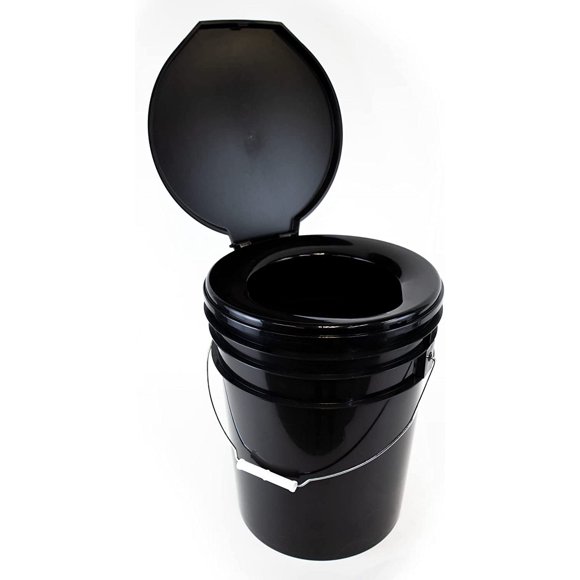 72 HRS Premium Portable Camping Toilet Seat With Bucket For Camping, Hiking, Emergencies - Perfect For Emergency Preparedness, Backcountry, Car, Boat, Road Trips