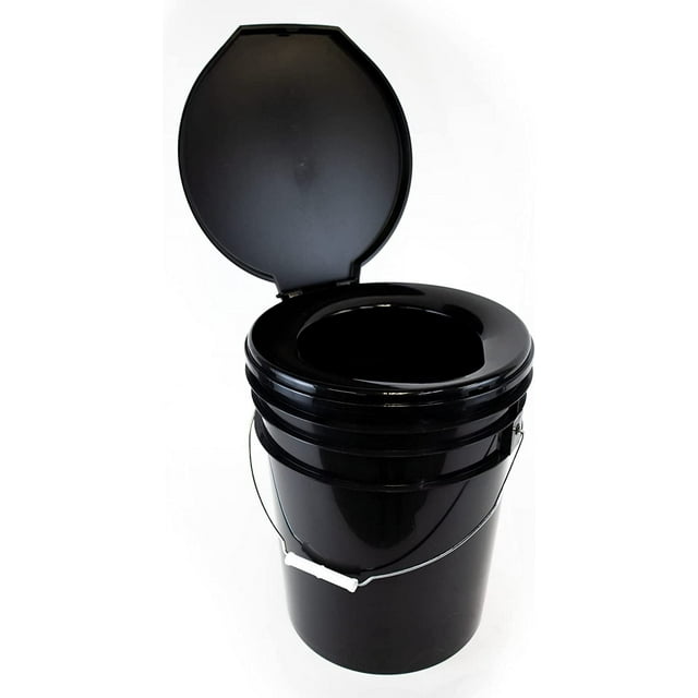 72 HRS Premium Portable Camping Toilet Seat With Bucket For Camping, Hiking, Emergencies - Perfect For Emergency Preparedness, Backcountry, Car, Boat, Road Trips