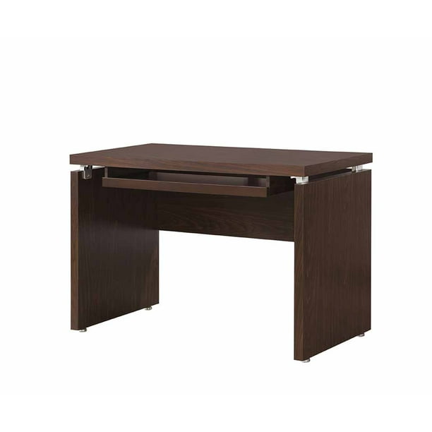 Peel Computer Desk With Keyboard Tray Medium Oak Walmart Com