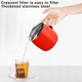thumbnail image 5 of Vacemry Under $5 Tea Infuser Cup, 304 Stainless Steel Filter Mug with Handle, Crescent Shape Tea Strainer, Heat-Resistant Drinking Cup for Loose Leaf Tea Brewing, 5 of 8