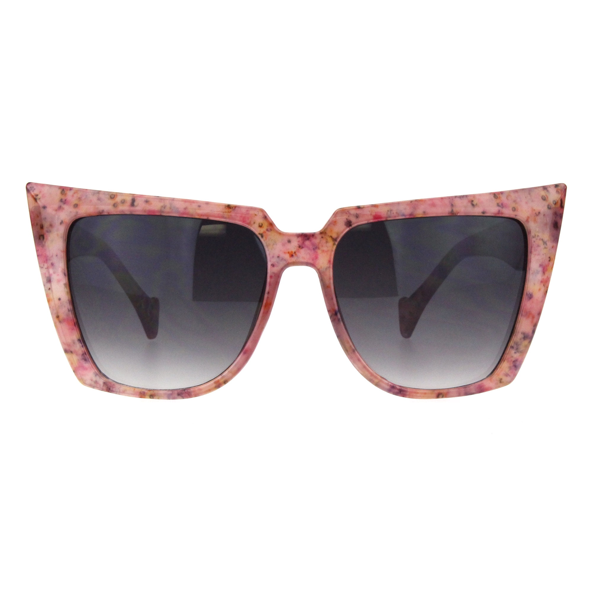 Womens Ditsy Flower Print Oversize Bat Cat Eye Chic Sunglasses Dark Pink Smoke Womens Ditsy Flower Print Oversize Bat Cat Eye Chic Sunglasses Dark Pink Smoke