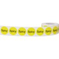 thumbnail image 2 of Spicy Deli Grocery Store Food Yellow Labels | 1" Round - 500 Pack, 2 of 3