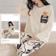 thumbnail image 4 of Pijamas de poliéster con lunares para mujer, ropa de dormir de manga larga, conjuntos de ropa para el hogar, ropa de dormir informal de dibujos animados, talla 5XL, primavera y otoño, 4 of 4
