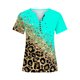 thumbnail image 4 of ICHUANYI Clearance Women's Fashion Comfortable Casual Round Neck Color Button Blouse(Green, S) ICHUANYI WER2023080805612, 4 of 5