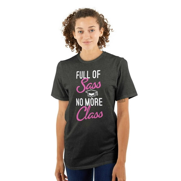 Full of Sass No More Class Graduation Women's Plus Size Graphic Tee Brisco Brands 2X
