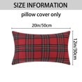 thumbnail image 7 of REGALWOVEN Pack of 2 Festive Plaid Decorative Throw Pillow Covers Scottish Tartan Square Cushion Covers Large Plaid Red 12" x 20", 7 of 7