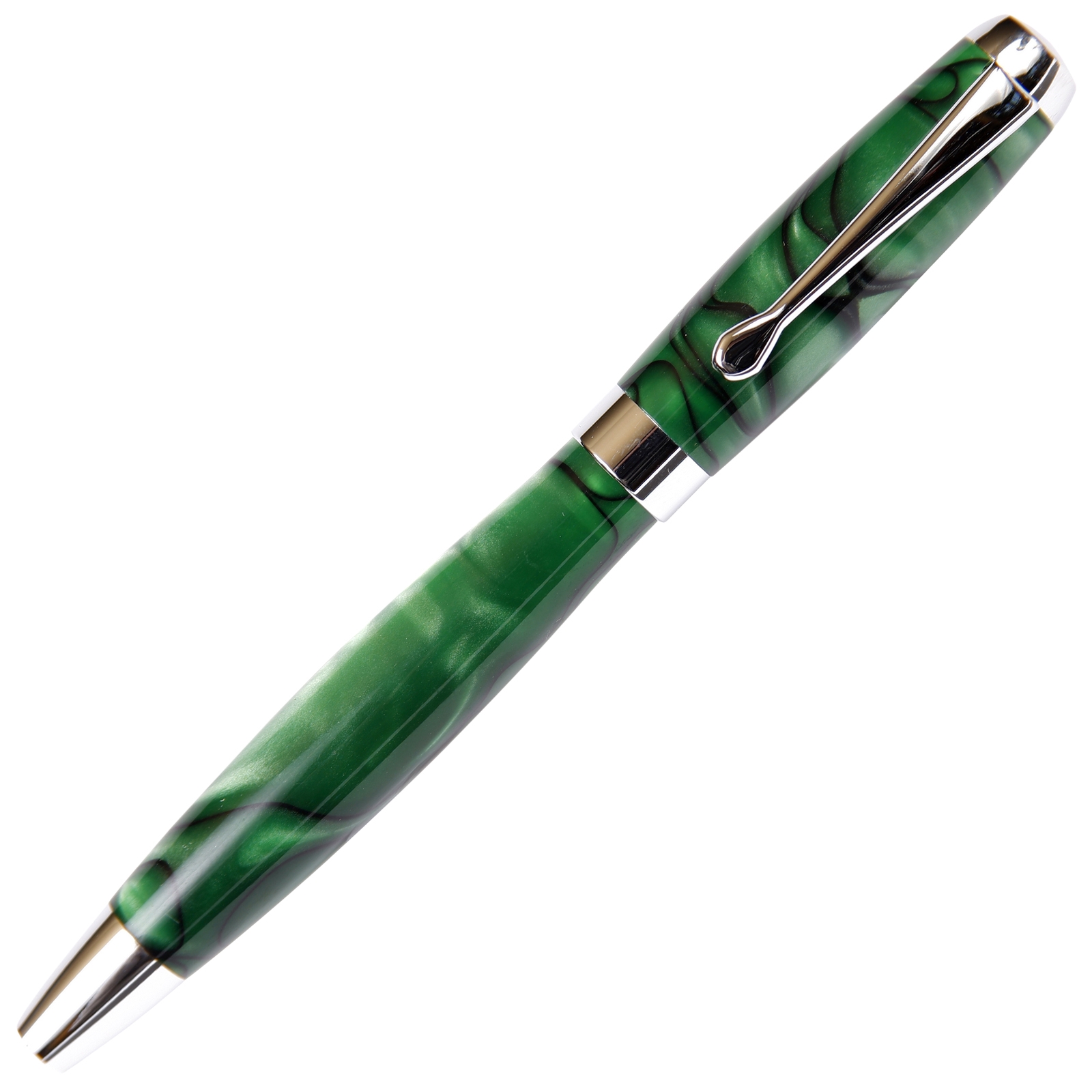 Green & Black Marbleized Gloss Body, Tuscany Rollerball Pen (Black Ink, Medium Tip 0.7 MM)