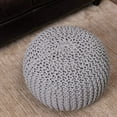 thumbnail image 3 of BirdRock Home Round Pouf Foot Stool Ottoman - Dusty Rose, 3 of 5