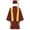 Burgundy, variant on TTAO Unisex Boys Girls School Graduation Gown Long Sleeve V-neck Robe with Hat Stole Tassel for Ceremonies Parties Blue 11-12