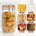 thumbnail image 5 of FOUKUS Glass Jars with Airtight Lids: 33oz Glass Storage Jars Set of 4, Wide Mouth Mason Jars for Pickles, Coffee, Flour & Sugar, Leakproof Glass Food Storage Jars for Kitchen Pantry Organization, 5 of 6