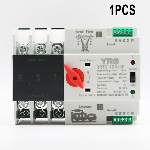 2P 125A Dual Power Automatic Transfer Switch Fit Generator Changeover Switch