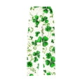 thumbnail image 5 of cllios Womens Pajamas 2024 Fashion St. Patrick's Day Casual Long Sleeve Button Down Tops with Pants Green Clover Printed Two Piece Pajamas Set Lucky Gifts for Irish, 5 of 5