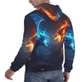 thumbnail image 6 of Lsque Red And Blue Fire Dragon C Pattern Casual Men's Hoodie,Hooded Sweatshirt with Kangaroo Pocket,Pullover Hoodie-4X-Large, 6 of 7