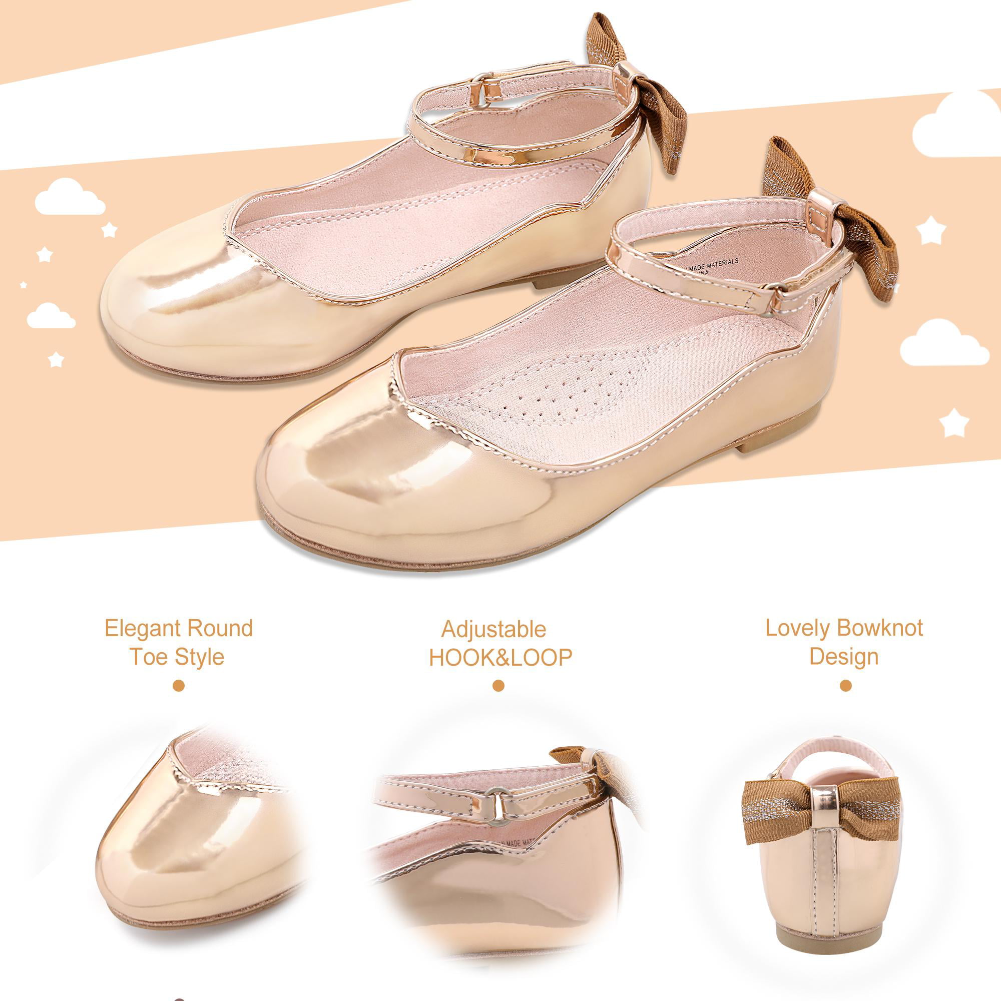 Homehot Girl's Casual Princess Ballerina Mary Jane Shoes