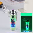 thumbnail image 2 of JGJJUGN Outdoor Transparent Double Charging Lighter, Rechargeable Arc Lighter, Waterproof Lighter with Flashlight, Portable Lighter, Fashionable Smoking Accessory, Type-C Charging, Sealed Design, 2 of 2
