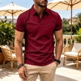 thumbnail image 2 of Polo Shirts for Men Short Sleeve Slim Fit Tshirts Performance Wicking Work Golf Shirt, 2 of 9