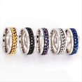 thumbnail image 5 of Anillos de Cadena Giratorios Antiestrés Geniales para Hombres, Anillo Relajante Antiansiedad de Acero Inoxidable, Fidget Spinner B-62,5 mm, 5 of 5