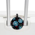 thumbnail image 3 of Christmas Snowflakes Set of 2pcs PU Leather Round Suitcase Tags with Privacy Cover and Name ID Tag - Ideal for Travel Luggage, Handbags, Backpacks, School Bags, 3 of 6