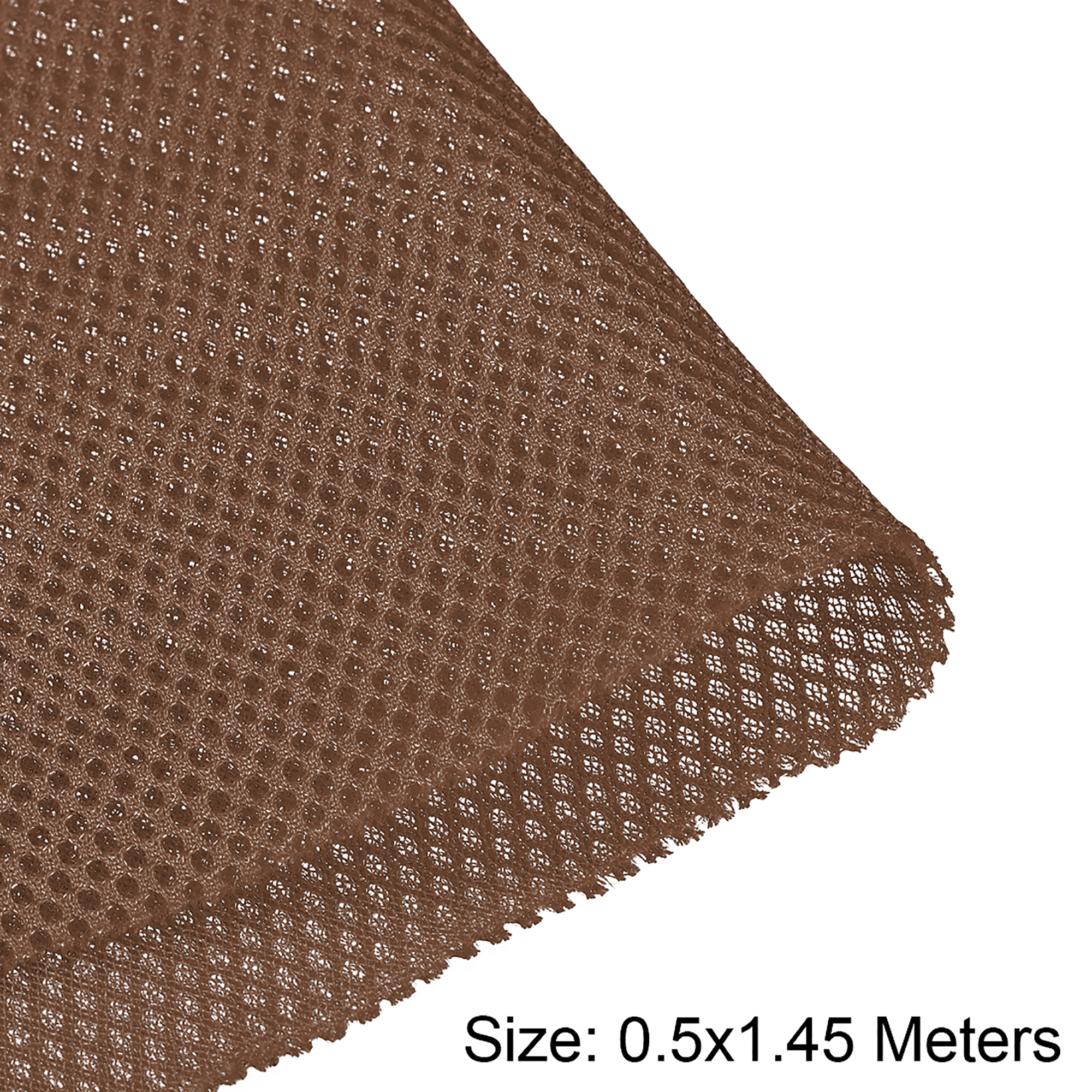Uxcell Speaker Grill Cloth Polyester Fiber Stereo Mesh Fabric Brown 0.5x1.45m