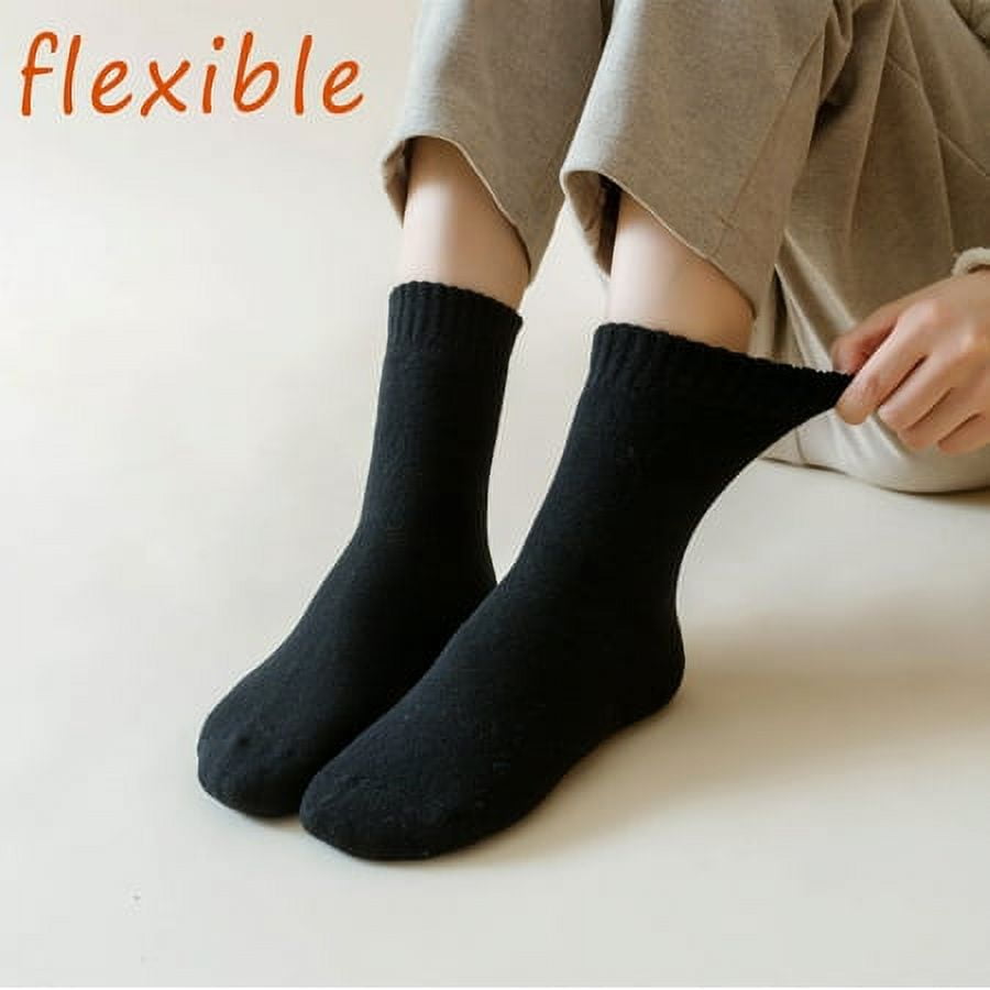 4 Pairs Thick Thermal Heated Socks for Women Extreme Cold Weather Winter  Warm Socks Soft Cozy Crew Socks with Gifts Box 
