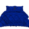 thumbnail image 5 of 100% Egyptian Cotton 3Pcs Diamond Ruffle Duvet Set Solid (Egyptian/Royal Blue, Oversize King), 5 of 5