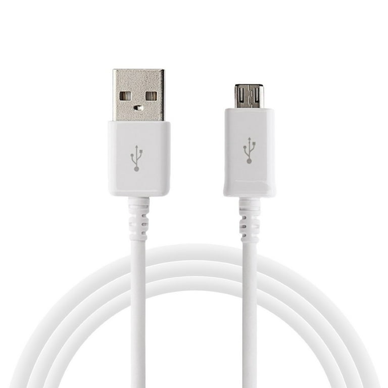2-Pack OEM Samsung Micro USB Cable Fast Charging Data Sync Cord for Samsung Galaxy Note 4, Edge, S3, S4, S6 and S6 Edge, 1.5 Meter 5 Foot (White) - Walmart.com
