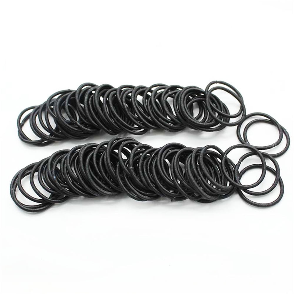 100Pcs/Set Candy Color Nylon Elastic Hair Ties Simple Kids Elastic Ponytail Holder Daily Basic Hair Accessories