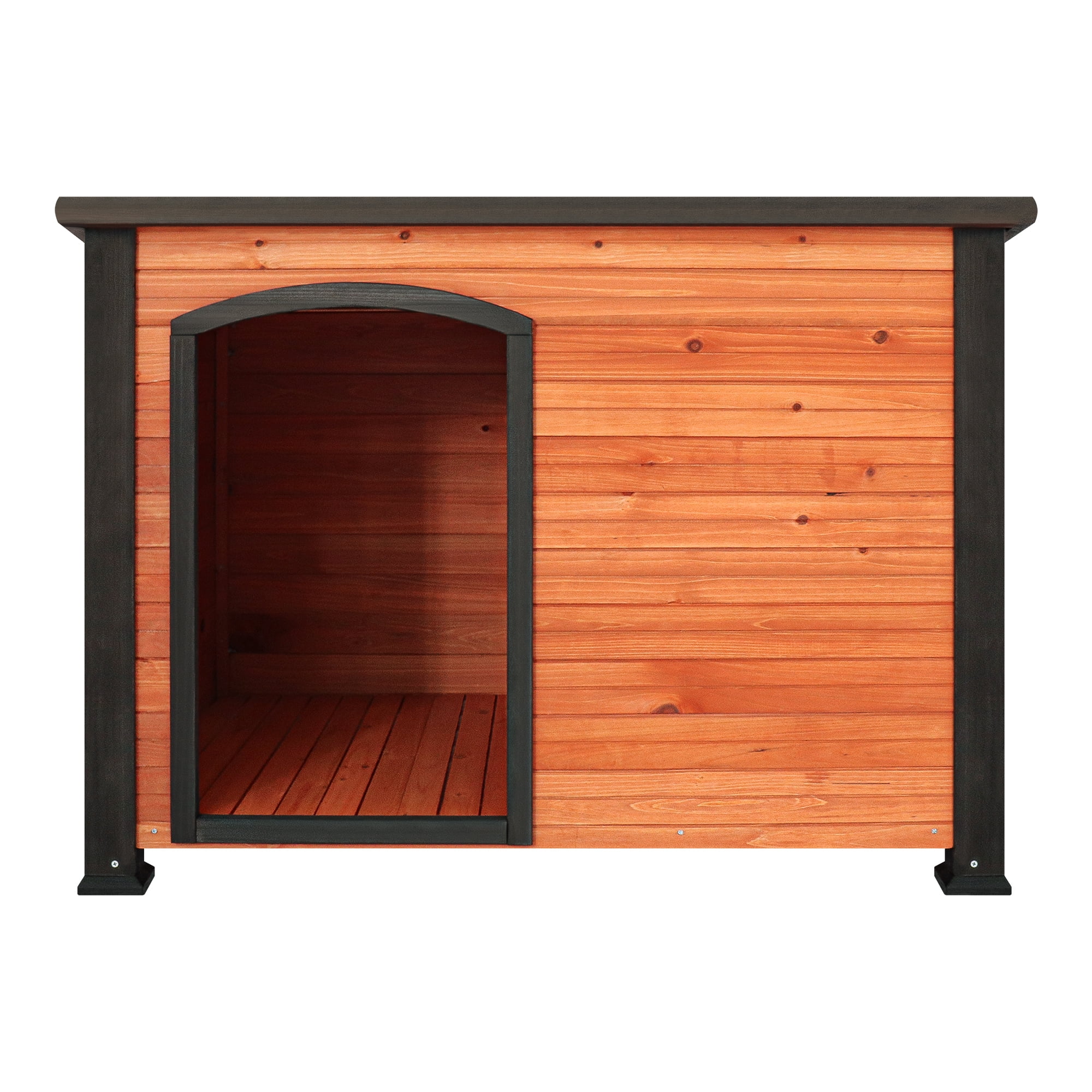 Pefilos 26" Width Wood Dog House for Medium Dogs with Removable Floor Outdoor Weatherproof Pet Cat House, Gold Pefilos 26" Width Wood Dog House for Medium Dogs with Removable Floor Outdoor Weatherproof Pet Cat House, Gold