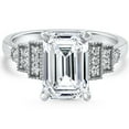 thumbnail image 3 of Pompeii Certified 2.15Ct - 6.15Ct Emerald Cut Lab Grown Diamond Engagement 14k Gold Ring, 3 of 6