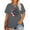 X-Light Gray, variant on XCHQRTI 4th of July Daisy Women Plus Size Tshirts Graphic USA Casual Tees