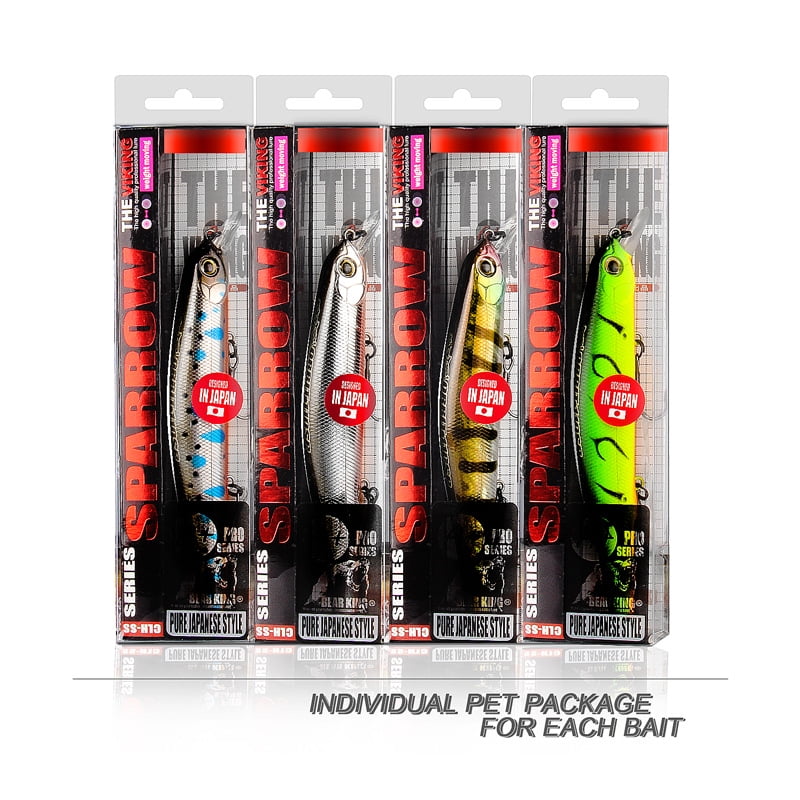 3PCS/Set Bearking 11cm 17g Magnet Weight System Casting  Model Fishing Lures Hard Bait Dive 0.8-1.2m Quality Wobblers Minnow