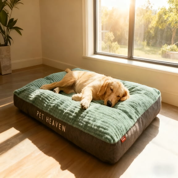 XIBUFE Extra Large Dog Bed Washable Thick Cushion Mat for Large Breeds Indoor Pet Mattress Warm Sleeping Pad(Mint Green-S)